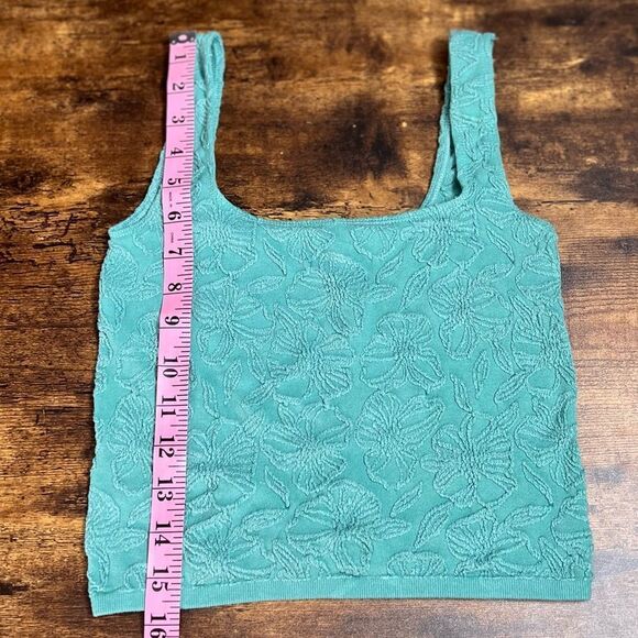 Anthropologie The Hannah Seamless Textured Tank in Blue Green Floral. S/M. NWT! - Picture 12 of 16